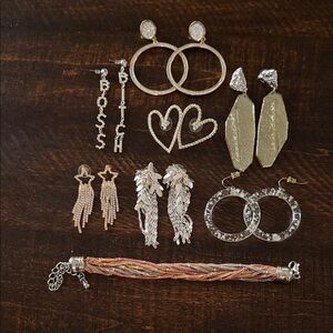 Elegant Silver and Gold Jewelry Set